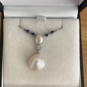 Pearl Sapphire Necklace
